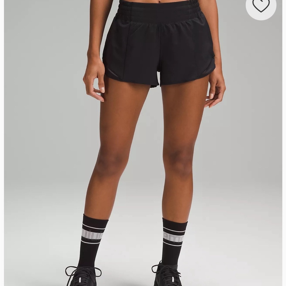 Lululemon Hotty Hot shorts, black, size 4, HR, 2.5 inseam